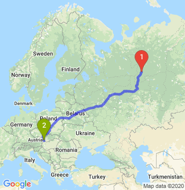 Маршрут из Сыктывкара в Братиславу