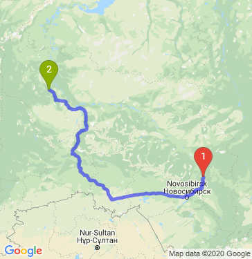 Маршрут из Томска в Нягань