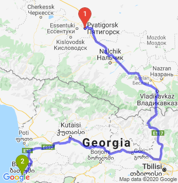 Маршрут из Пятигорска в Батуми