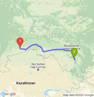 Маршрут из Кургана в Барнаул