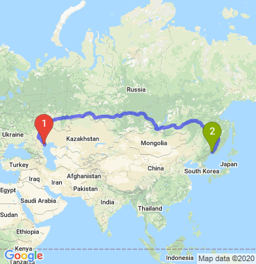 Маршрут из Астрахани в Уссурийск