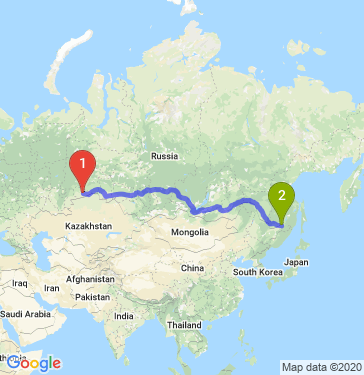 Маршрут из Кургана в Хабаровск