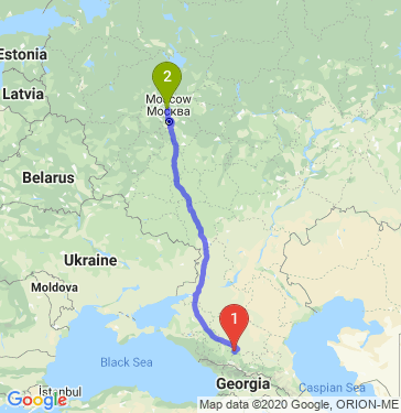 Маршрут из Ессентуков в Дмитров