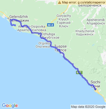 Маршрут из Сочи в Прасковеевку