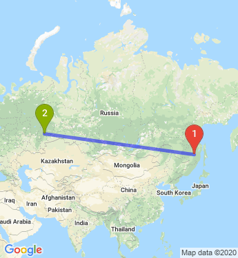 Маршрут из Комсомольска-на-Амуре в Екатеринбург