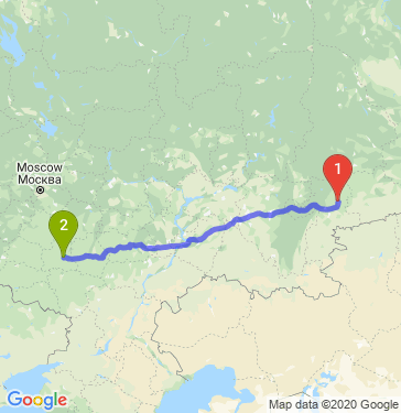 Маршрут из Челябинска в Липецк