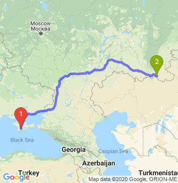 Маршрут из Симферополя в Орск