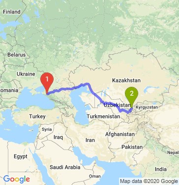 Маршрут из Краснодара в Ташкент