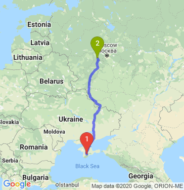 Маршрут из Симферополя в Можайска