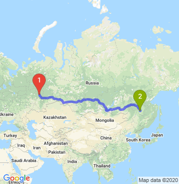 Маршрут из Перми в Свободного