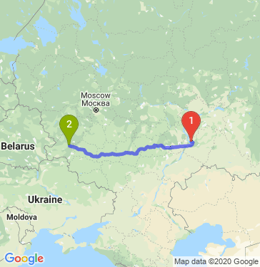 Маршрут из Тольятти в Брянск