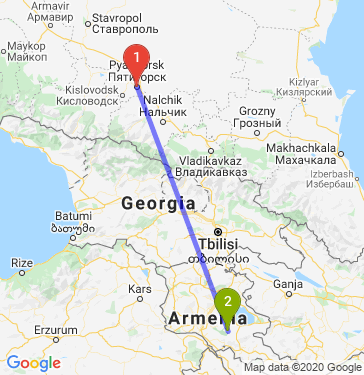 Маршрут из Пятигорска в 