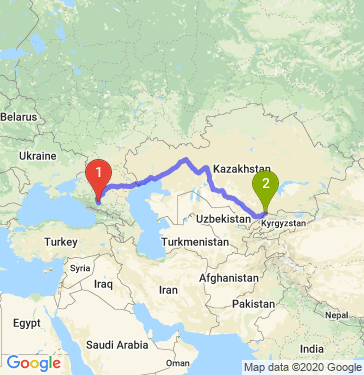 Маршрут из Черкесска в Тараза