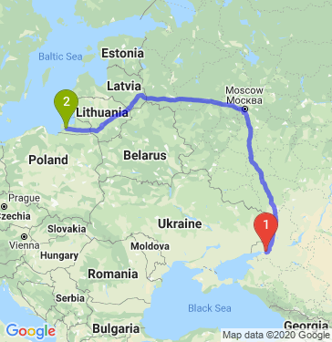 Маршрут из Ростова-на-Дону в Калининград