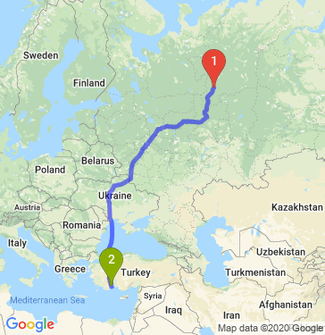 Маршрут из Сыктывкара в Анталью