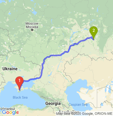Маршрут из Симферополя в Давлеканово