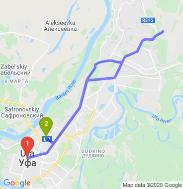 Маршрут по Уфе