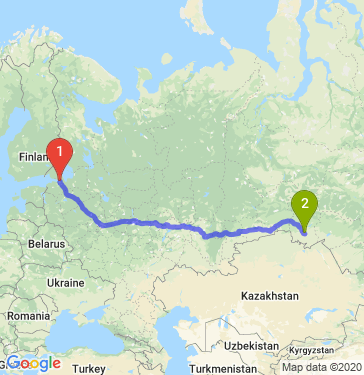 Москва ханты мансийск на карте