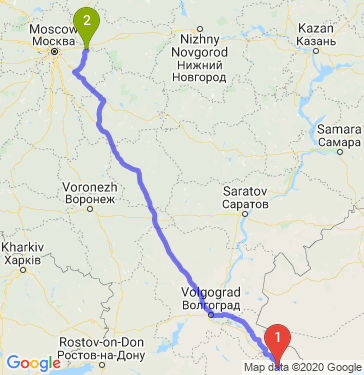 Маршрут из Селитренного в Прокудин