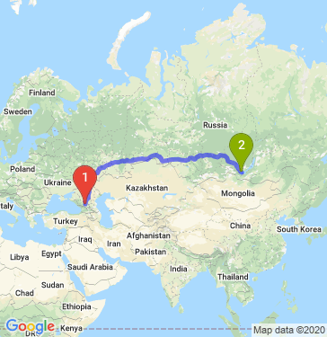 Маршрут из Пятигорска в Иркутск
