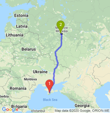 Маршрут из Симферополя в Красногорска