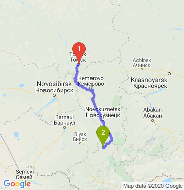 Маршрут из Томска в Турочака
