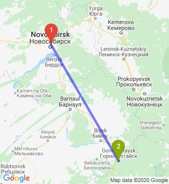 Карта барнаул бердск