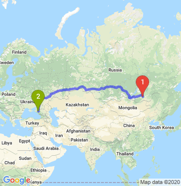 Маршрут из Читы в Усть-Лабинск