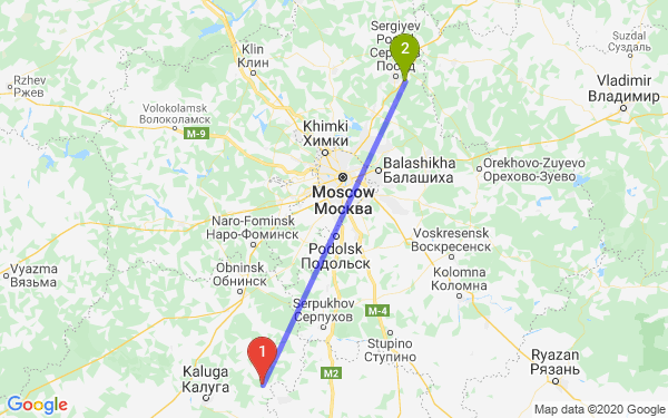 Маршрут из Лобанова в Строителя Овнииэто Снт