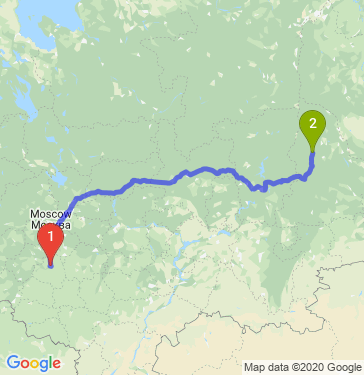 Маршрут из Тулы в Серова