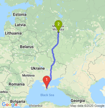 Маршрут из Симферополя в Москву