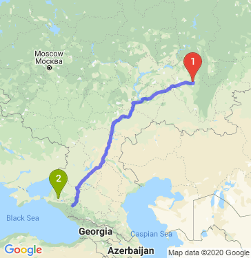 Маршрут из Уфы в Восточный