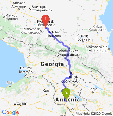Маршрут из Пятигорска в Ереван