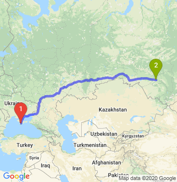 Маршрут из Симферополя в Новосибирск