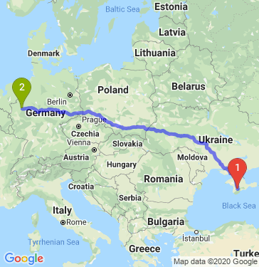Маршрут из Симферополя в Дортмунда