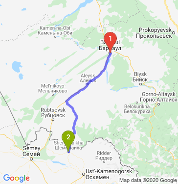 Маршрут из Барнаула в Шемонаиху