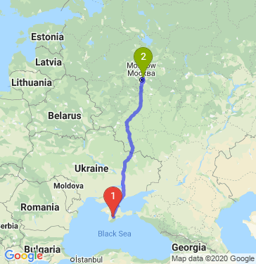 Маршрут из Симферополя в Москву