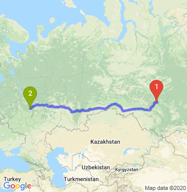 Маршрут из Северска в Меленки