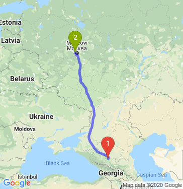 Маршрут из Пятигорска в Красногорска