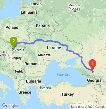 Маршрут из Пятигорска в Horná Mičiná