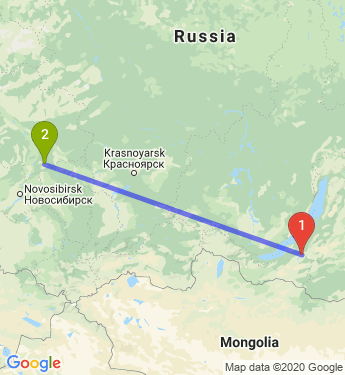 Маршрут из Улан-Удэ в Томск