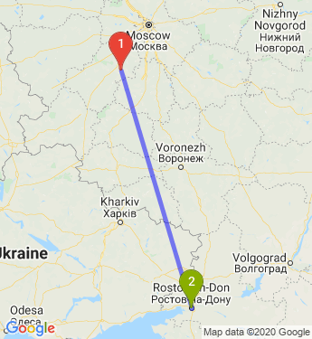 Маршрут из Калуги в Ростов-на-Дону