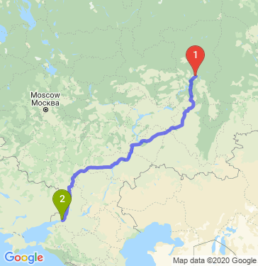 Маршрут из Перми в Ростов-на-Дону