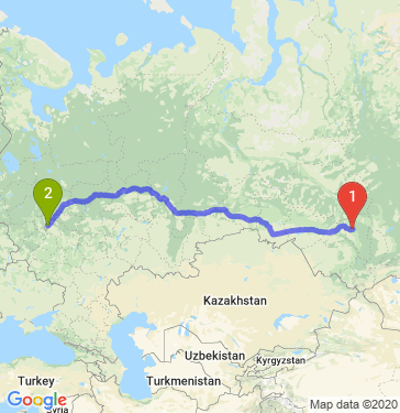 Маршрут из Кемерова в Одинцово