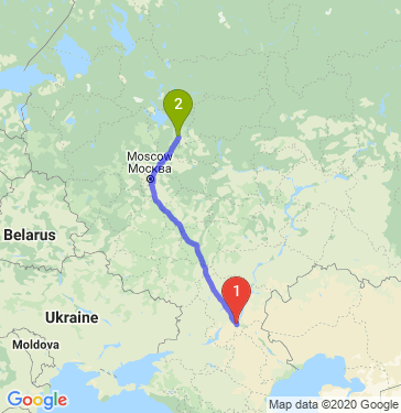 Маршрут из Волгограда в Ярославль