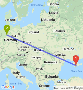 Маршрут из Симферополя в Миндена