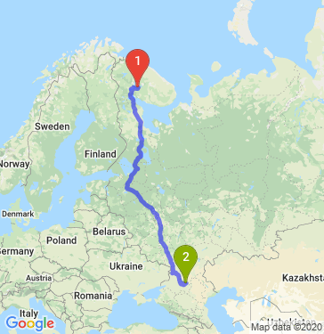 Маршрут из Кировска в Котельниково