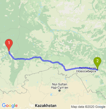 Маршрут из Перми в Новосибирск