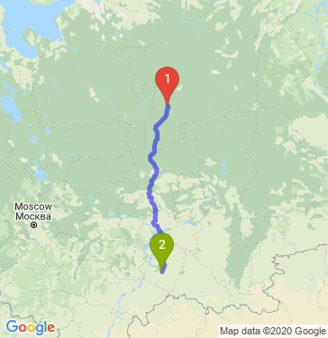 Маршрут из Сыктывкара в Преображенку