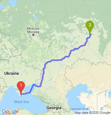 Маршрут из Симферополя в Агидели